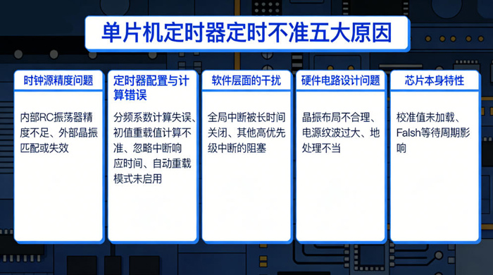 單片機(jī)定時(shí)器不準(zhǔn)的五大原因 單片機(jī)定時(shí)器不準(zhǔn)的五大原因